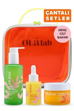 OlaLab Cilt Dengeleyici Akne Karşıtı Çanta Hediyeli Cilt Bakım Seti