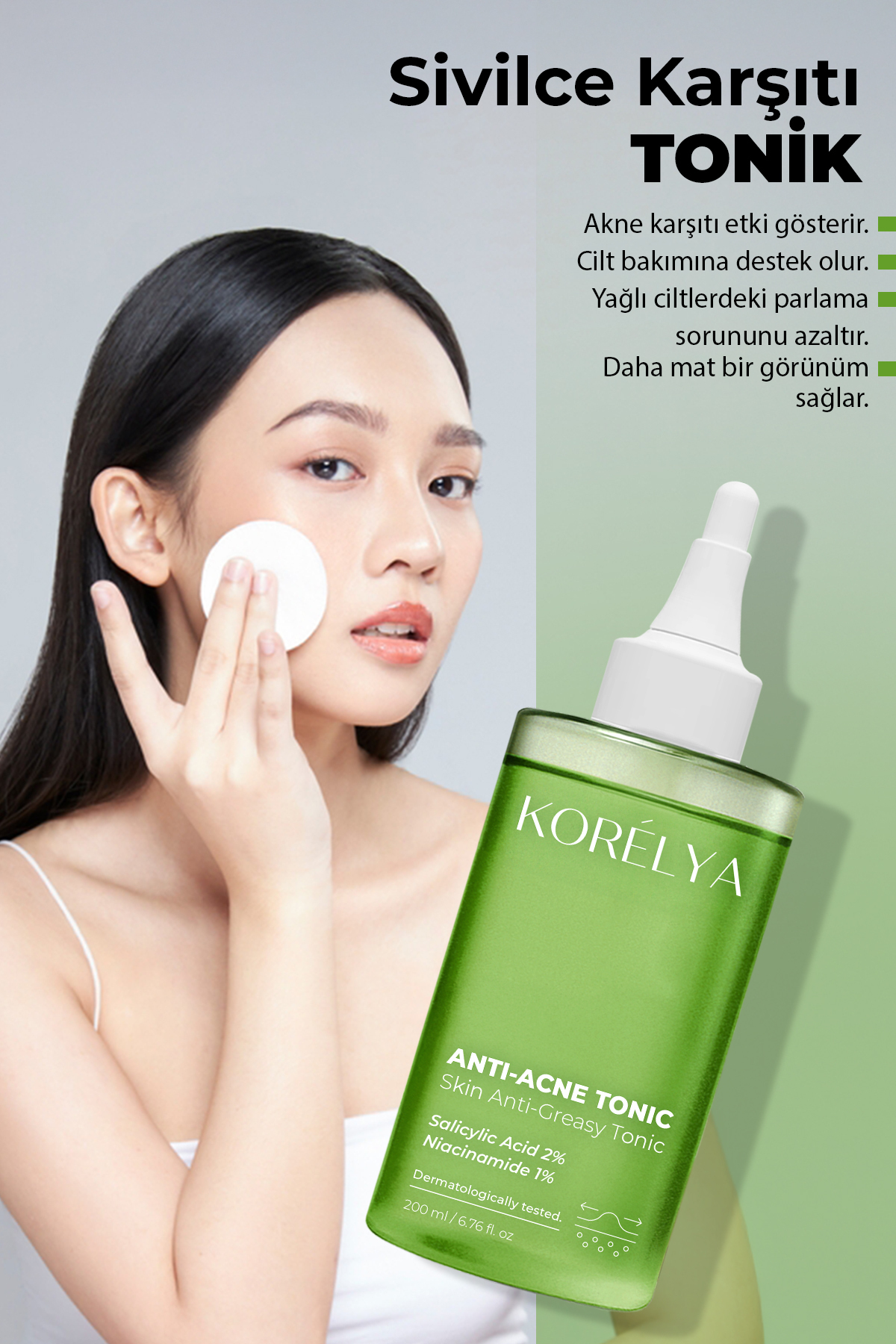 KORELYA Salisilik Asit Ve Siyah Nokta Karşıtı Tonik 200 ml - Görsel 2