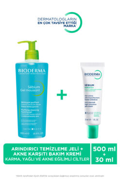 Bioderma Sebium Kerato Karşıtı Bakım Kremi 30ml & Yüz Vücut Temizleme Jeli 500ml
