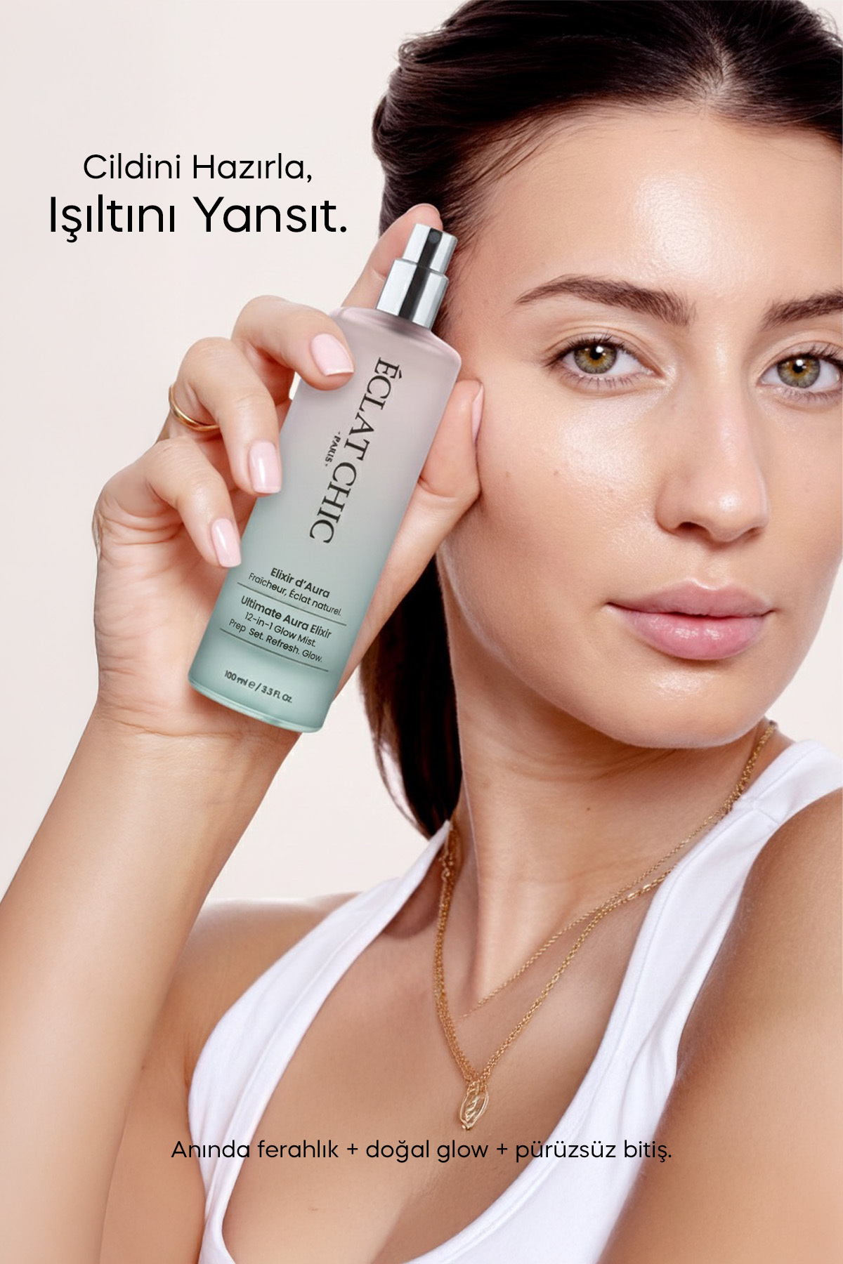 Eclat Chic Ultimate Aura Elixir – 12-in-1 Çok Amaçlı Glow Mist | Tüm Cilt Tipleri İçin | 100 ml - Görsel 2
