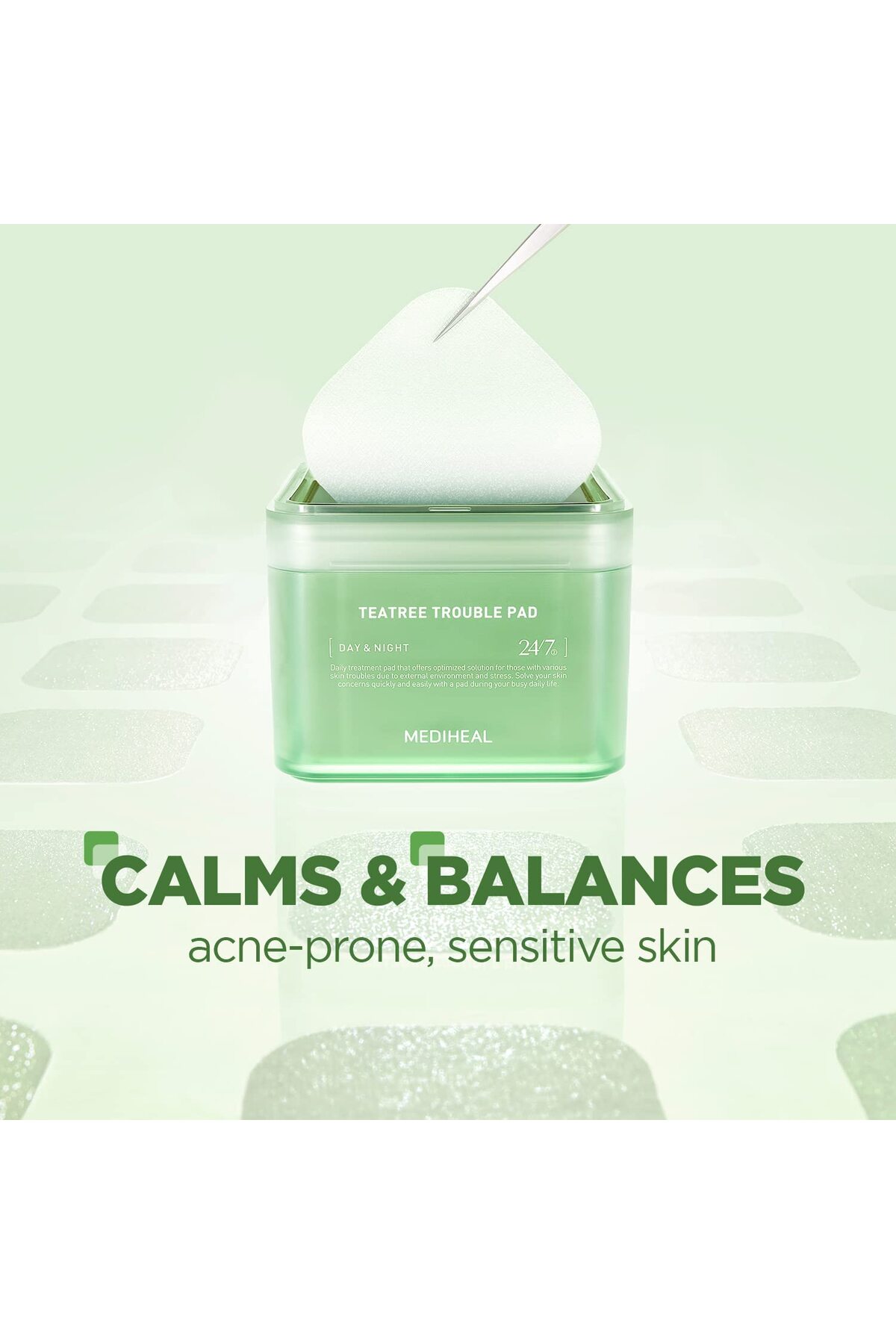 Mediheal Teatree Trouble Toner Pad 100'lü (Çay Ağacı Ekstreli Yatıştırıcı Tonik Pedler) - Görsel 2