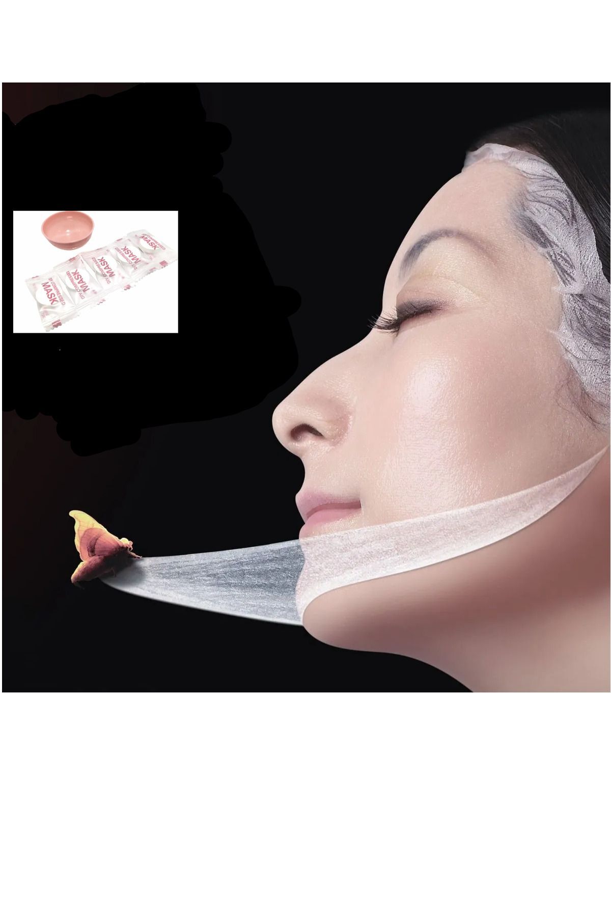 aks kozmetik Sıkıştırılmış Suda Şisen Maske 12 Adet - Görsel 2