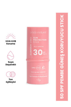 Bade Natural Pembe %100 Mineral Filtreli Ve Doğal Güneş Koruyucu Stick 30 Spf Kalaminli
