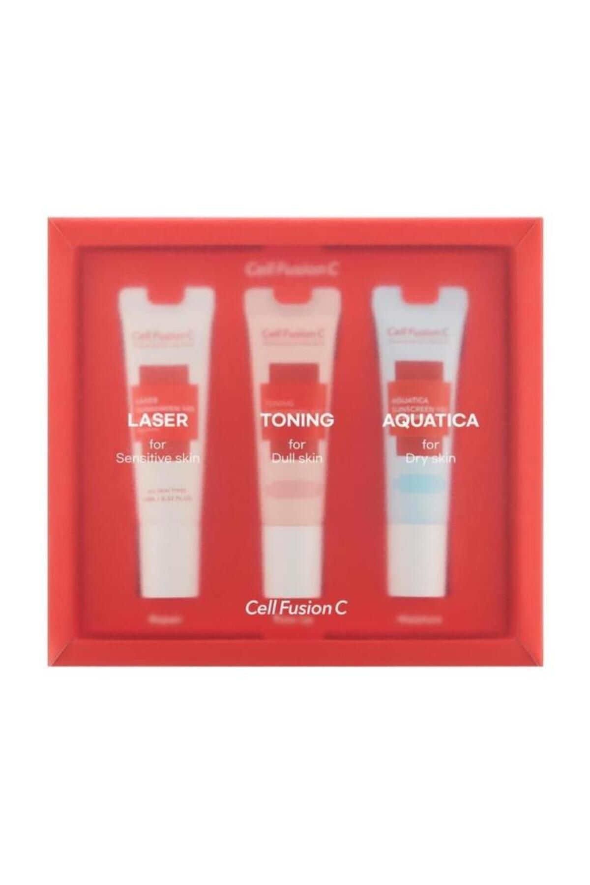 Cell Fusion C Sunscreen 100 Spf 50 Tüm Cilt Tipleri Için Güneş Kremi Seti 3 X 10 ml - Görsel 2