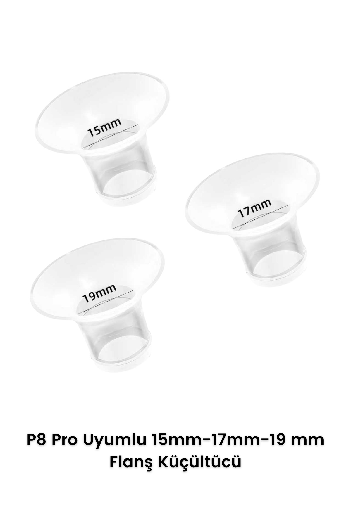 BEBEBAO Silikon Başlık Flanş Küçültücü 15-17-19 mm (P8 Pro Uyumlu)