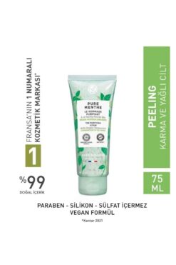 Yves Rocher Gözenek Sıkılaştırıcı ve Arındırıcı Prebiyotik Yüz Peelingi Karma ve Yağlı Cilt Pure Menthe 75 ml