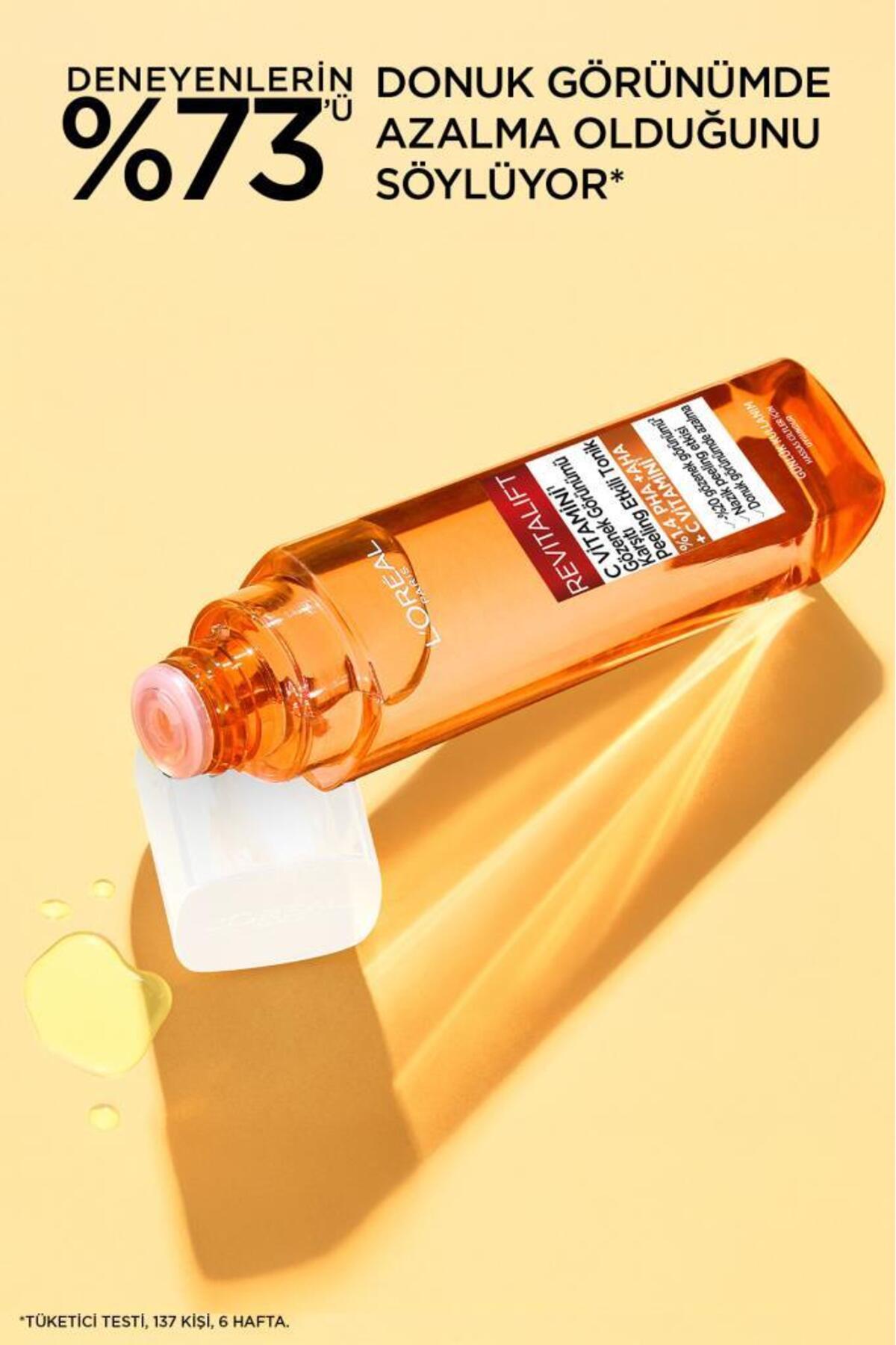 L'Oreal Paris Revitalift C Vitamini Gözenek Görünümü Karşıtı Peeling Etkili Tonik 180ML - Görsel 3