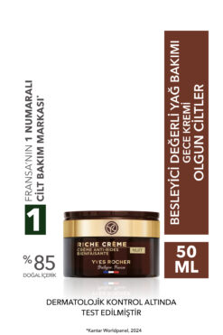 Yves Rocher Gece Kremi - Besleyici Yaşlanma Karşıtı Değerli Yağ Bakımı / Riche Creme-50 ml-26393