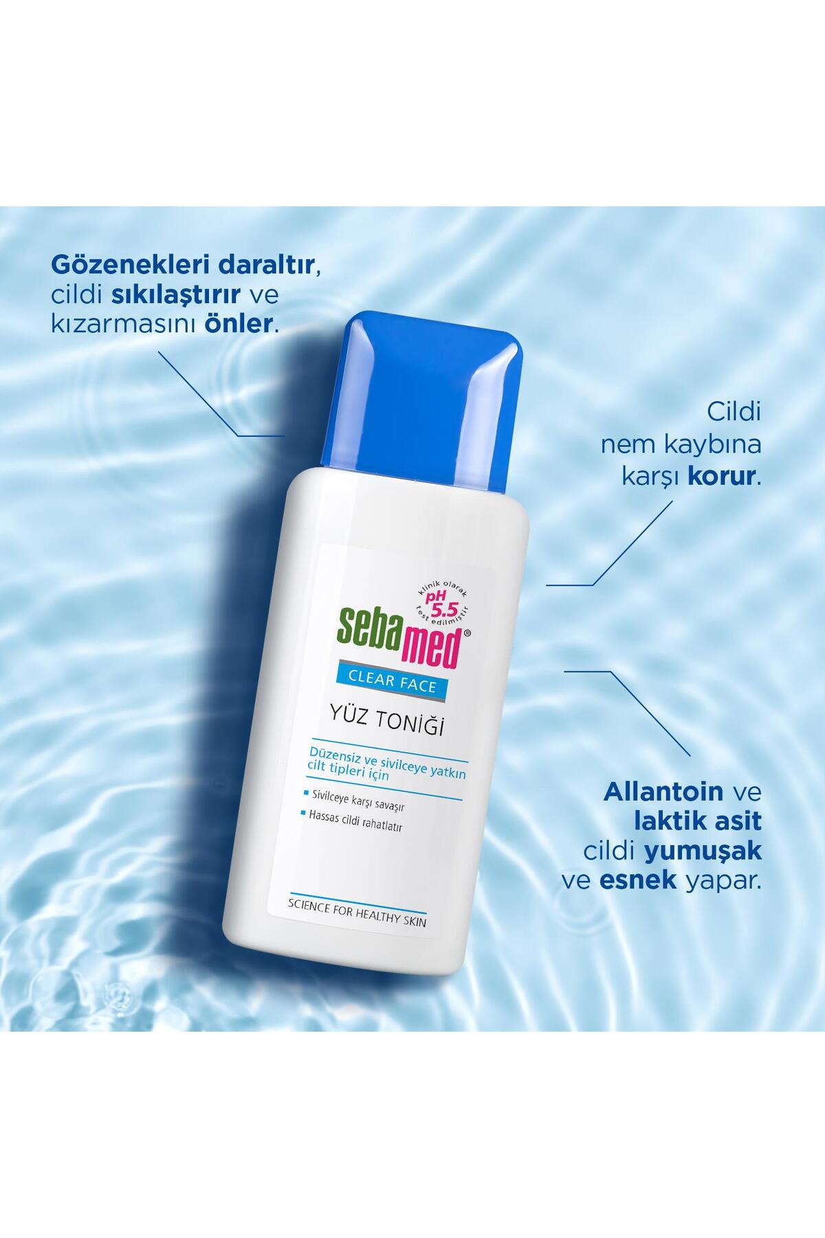 Sebamed Clear Face Akne Eğilimli Cilt - Gözenek Sıkılaştırıcı Siyah Nokta Karşıtı Temizleyici Tonik 200ml - Görsel 2