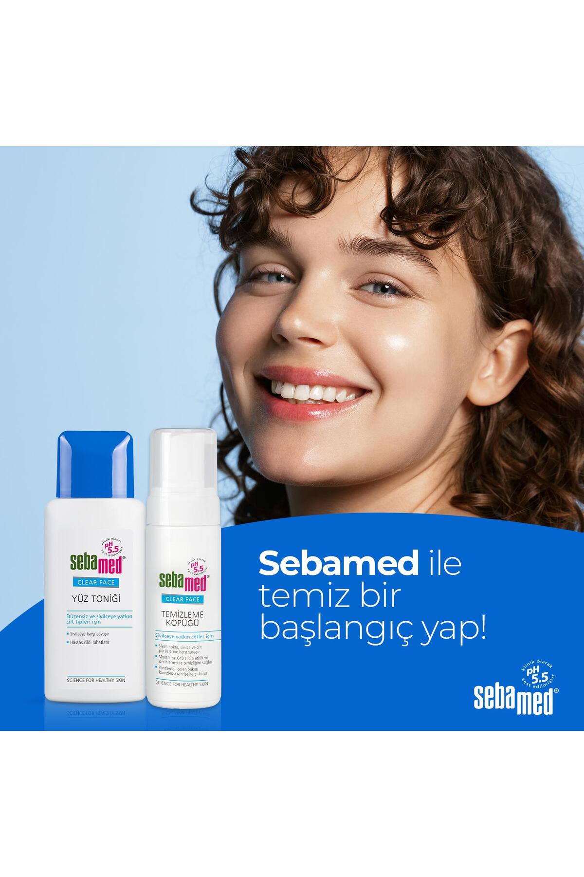 Sebamed Clear Face Akne Eğilimli Cilt - Gözenek Sıkılaştırıcı Siyah Nokta Karşıtı Temizleyici Tonik 200ml - Görsel 3
