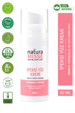 NaturaMisse İpeksi Yüz Kremi Skualen Niacinamide Su Bazlı Nemlendirici Yüz Kremi Cilt Tonu Eşitleyici