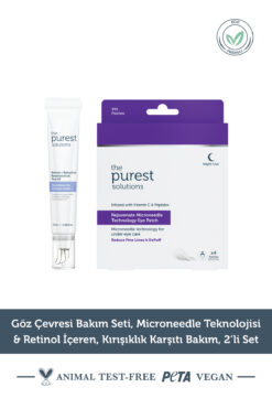 The Purest Solutions Göz Çevresi Bakım Seti, Microneedle Teknolojisi & Retinol İçeren, Kırışıklık Karşıtı Bakım, 2’li Set