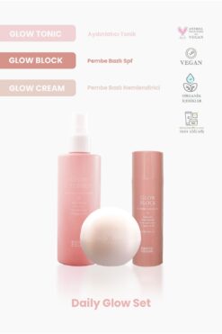 EIGHTH COLOR Daily Glow Set: Glow Tonic 200ml + Glow Block 50ml + Glow Cream 50ml