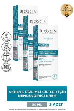 Bioxcin Acnium Sebum Dengeleyici Nemlendirici Krem 3x50 ml