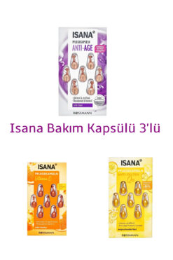 ISANA Bakım Kapsülü 3'lü Set Anti Age-Q10- C Vitaminini
