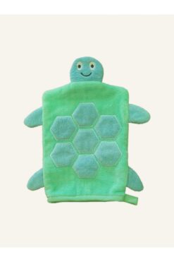 GÜRPAMUK HOME & BABY %100 Pamuklu Yumşak Kız-erkek Bebek-çocuk Banyo Yıkama kukla Lifi & Kesesi /KAPLUMBAĞA