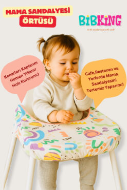 BibKing Mama Sandalyesi Örtüsü Melin Desen