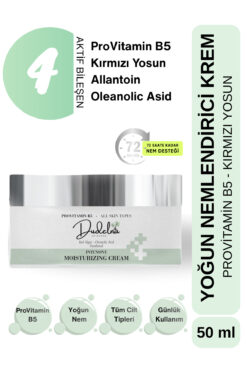 DUDELNA Yoğun Nemlendirici Yüz & Cilt Kremi – ProVitamin B5 | Tüm Cilt Tipleri | Kırmızı Yosun & Allantoin