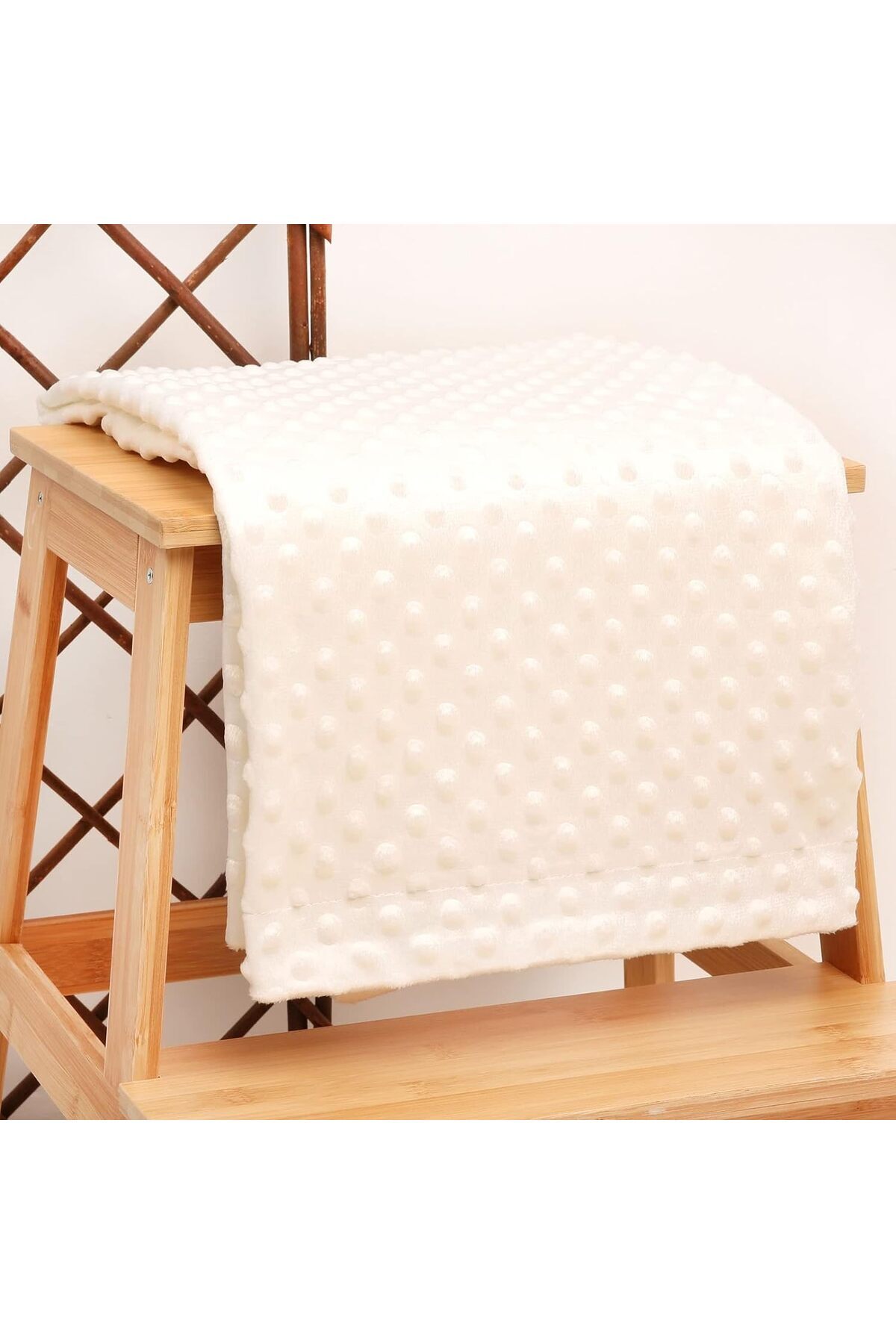 Bebekino Bebek Nohut Battaniye Kız/Erkek Bebek 80*90cm Ekru Renk Unisex