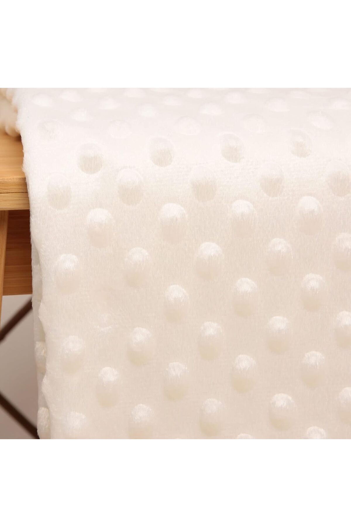 Bebekino Bebek Nohut Battaniye Kız/Erkek Bebek 80*90cm Ekru Renk Unisex - Görsel 2