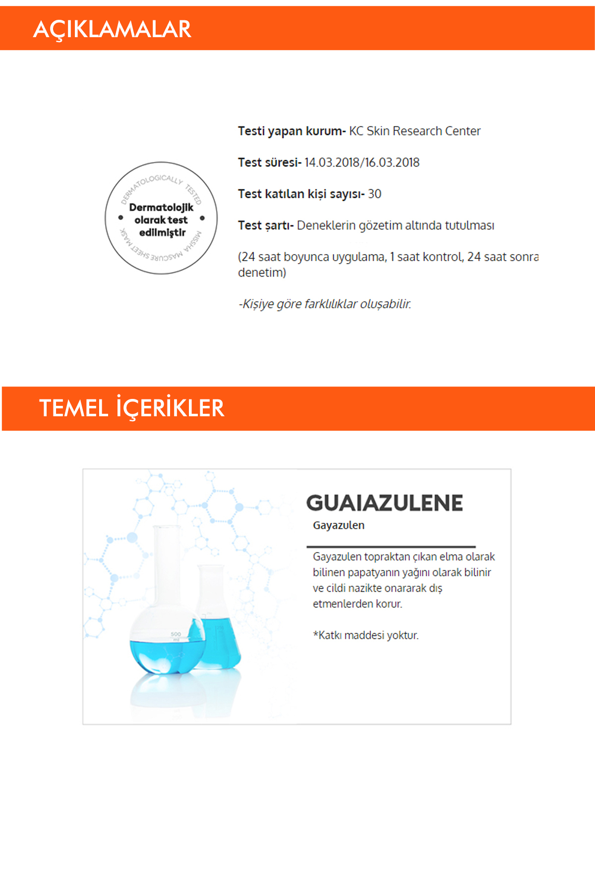 Missha Hassas Ciltlerin Bakımını Sağlayan Guaiazulen İçerikli Yaprak Maske Mascure Sheet Mask - Görsel 3