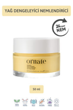 ORNATE Su Bazlı Nemlendirici Krem, Onarıcı, Karşıtı, Yağlı, Karma, Aşırı Yağlı Ciltler 50 ml