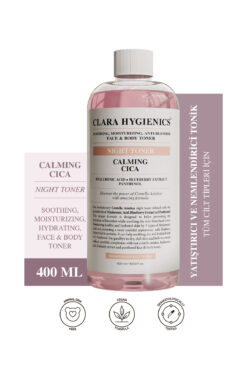 Clara Hygienics Calming Cica Leke Karşıtı Tonik 400ml – Yatıştırıcı Nemlendirici Ton Eşitleyici Vegan (Yüz Ve Vücut)