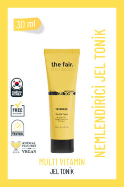 the fair. Tüm Cilt Tipleri Için Yeni Nesil Nemlendirici Multi Vitamin Jel Tonik 30 ml