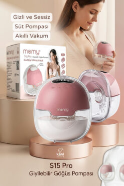Kiwi Momy S15 Pro Süt Artıran Giyilebilir Göğüs Pompası, Ultra Sessiz - Gizli, 4 Mod 12 Seviye, LED Panel