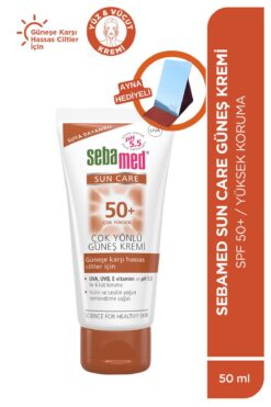 Sebamed Plaj Aynası Hediyeli - SPF 50+ UVA UVB Filtresi - E Vitamini Yüksek Koruma Yüz Güneş Kremi 50ml Seti