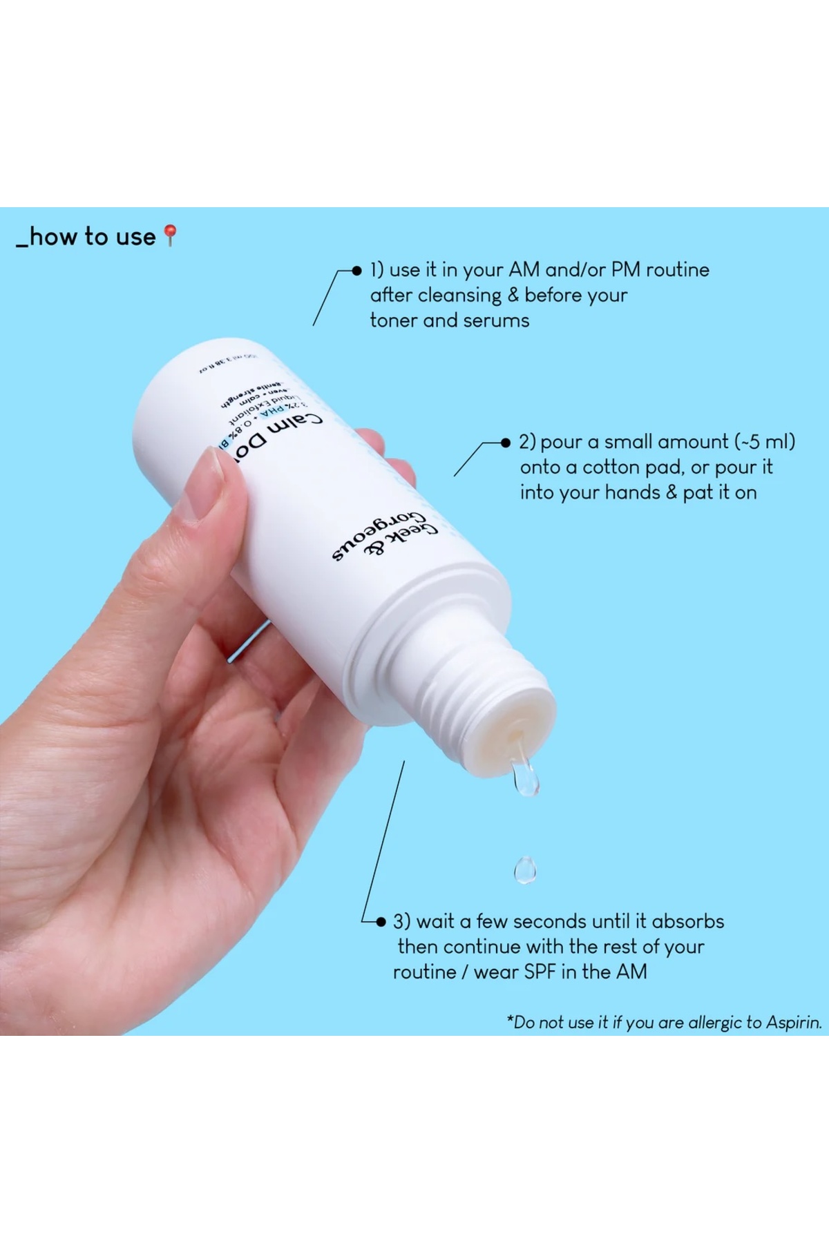 GEEK & GORGEOUS Calm Down %3,2 PHA & %0,8 BHA Peeling Eksfoliyan – Canlandırıcı ve Yatıştırıcı - Görsel 3