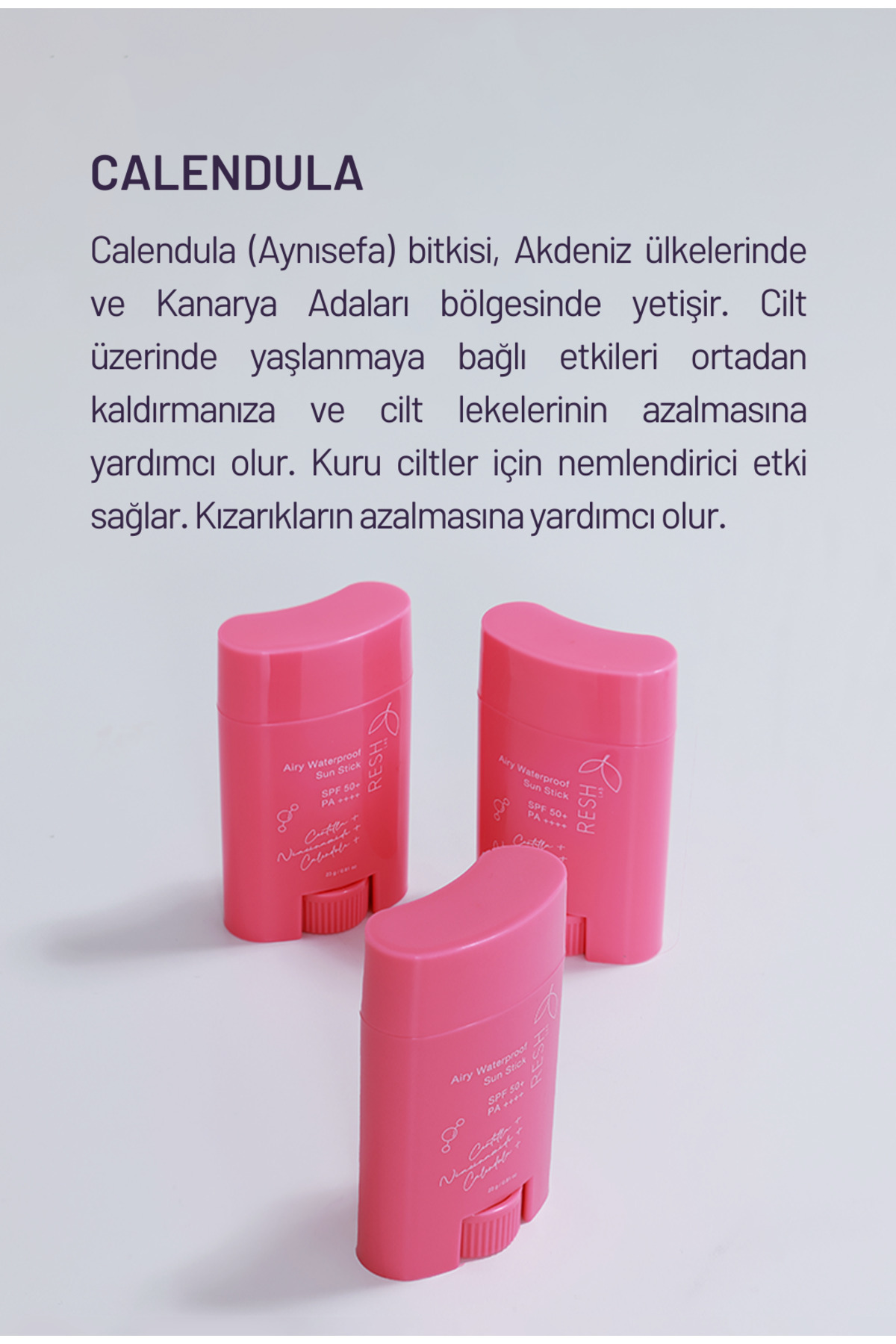 RESH LAB Airy Waterproof Sun Stick SPF50+ PA++++ - 23g - Yüksek Korumalı Güneş Koruyucu Stick - Görsel 3