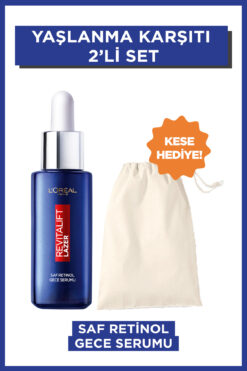 L'Oreal Paris Revitalift Lazer Saf Retinol Gece Serumu 30 ml + Kese Çanta