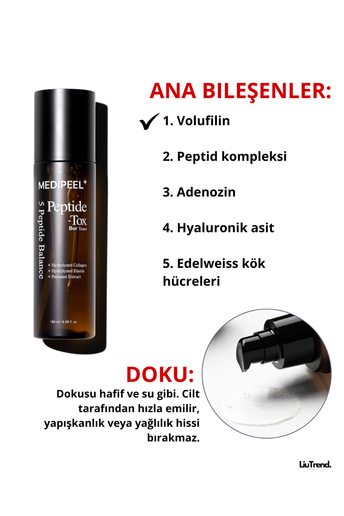 Medipeel Peptide-tox Bor Toner 180 ml Peptit Kompleksi Içeren Lifting Toner M0480 - Görsel 2