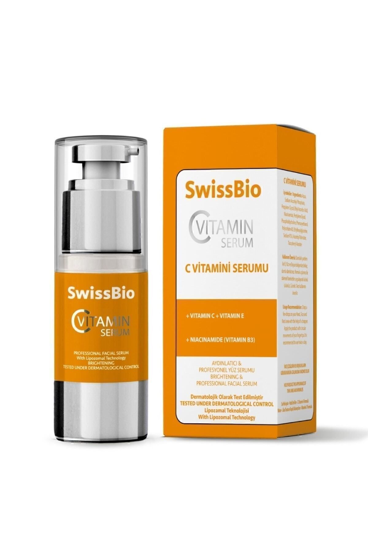 SwissBio C Vitamini Serumu 30 ml Sodium Ascorbyl Phosphate%5+ethyl Asborbic Acid%1,5+niacinamid%2 - Görsel 2