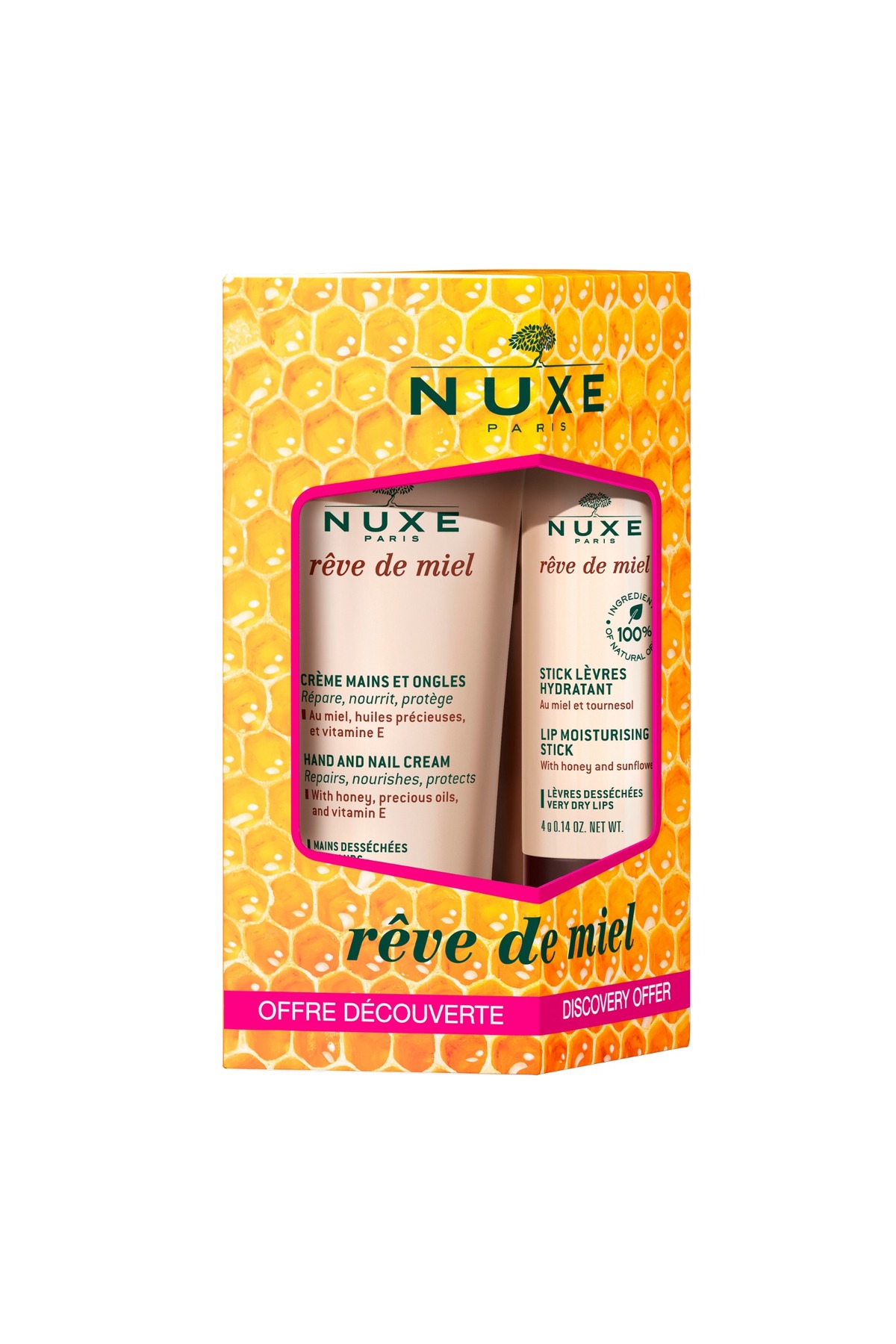 Nuxe Reve De Miel Hand And Nail Cream 30ml - Lip Stick Dudak Bakımı 4g