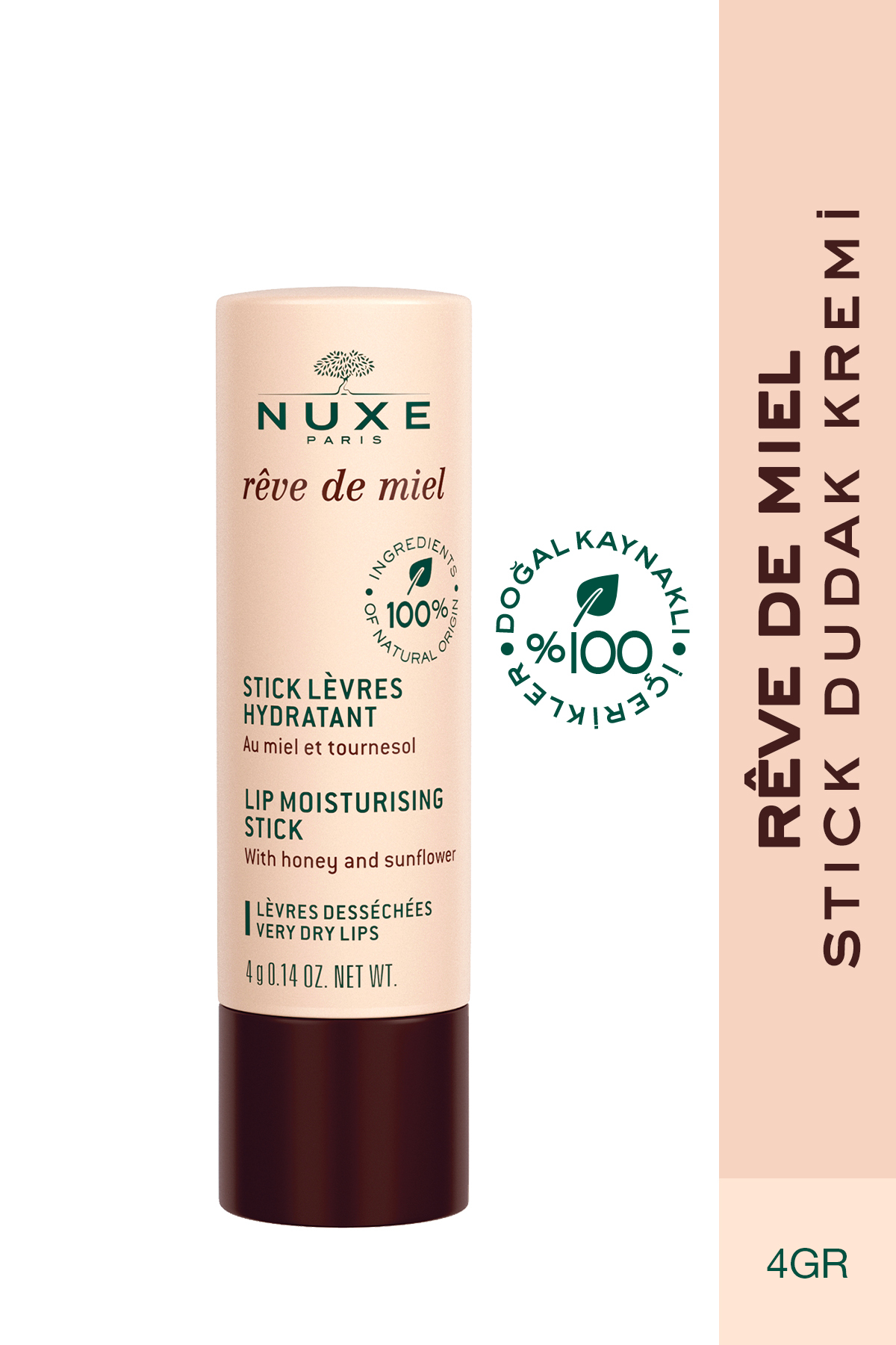 Nuxe Reve De Miel Hand And Nail Cream 30ml - Lip Stick Dudak Bakımı 4g - Görsel 2