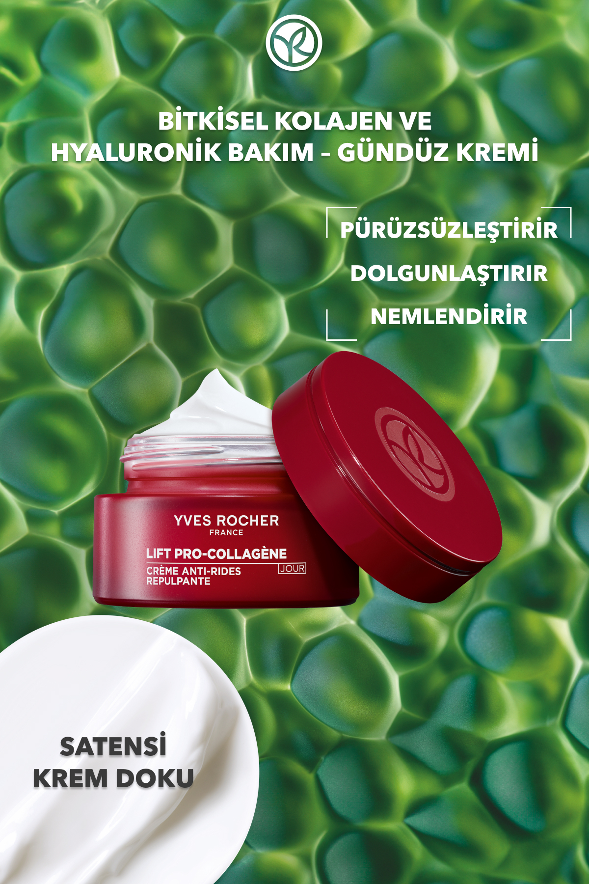 Yves Rocher Gündüz Kremi-Sıkılaştırıcı,Dolgunlaştırıcı Bitkisel Kolajen ve Hyaluronik Bakım/ Lift Pro Collagene - Görsel 2