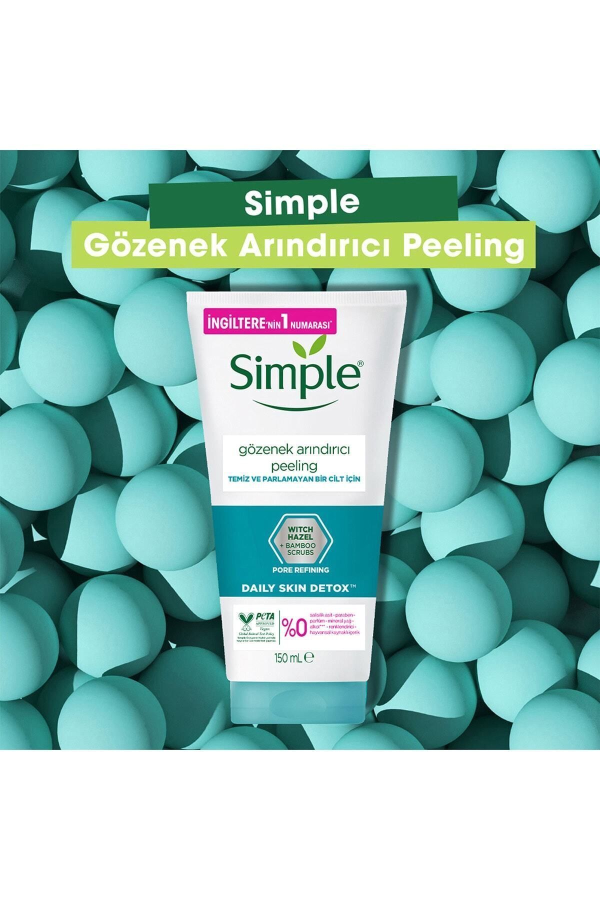 Simple Daily Skin Detox Gözenek Arındırıcı Peeling Temiz Ve Parlamayan Bir Cilt İçin 150 ml - Görsel 3