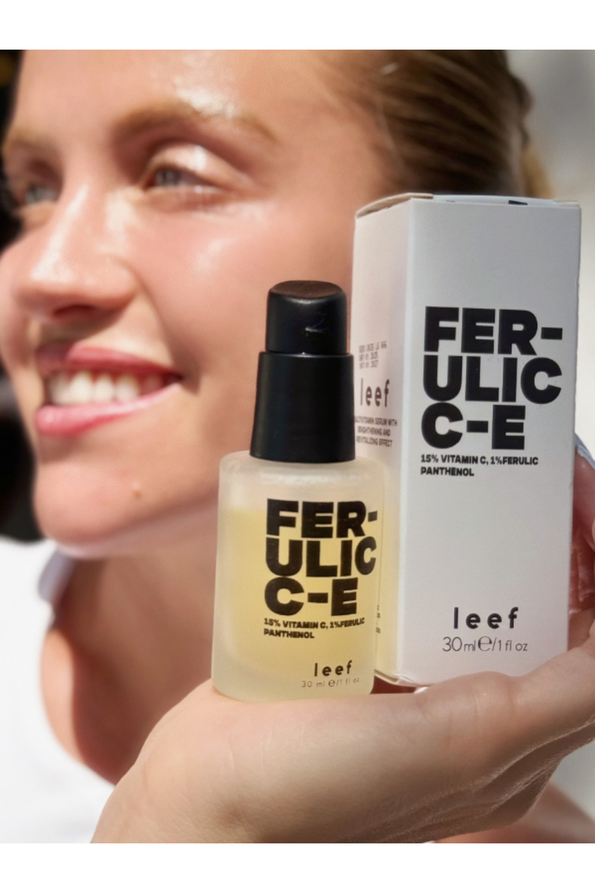 Leef Ferulic C E Serum – %15 C Vitamini %1 Ferulik Asit, Aydınlatıcı & Antioksidan Etki, Su Bazlı - Görsel 2