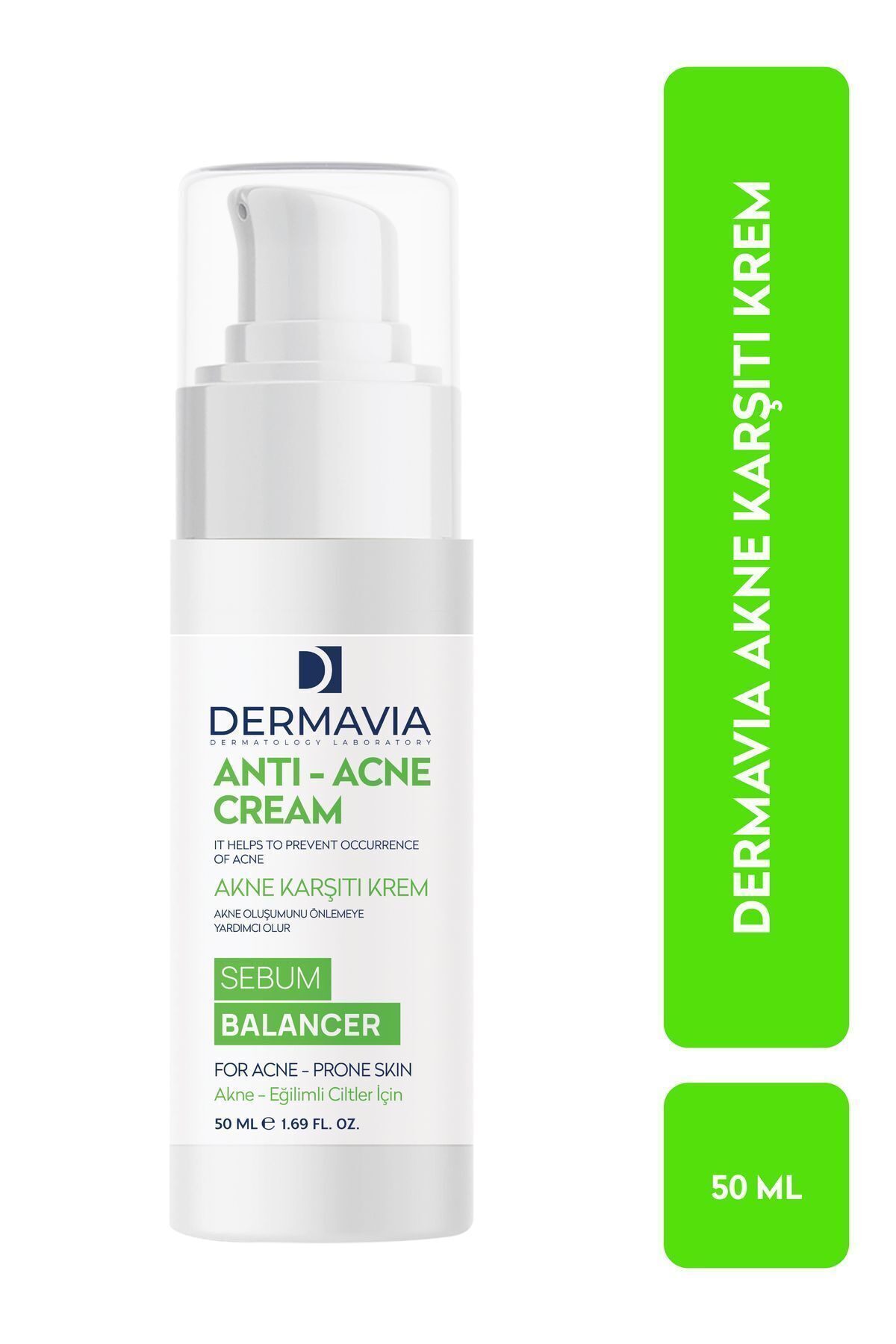Dermavia Niacinamide Akne Karşıtı Krem 50 ml - Sebum Dengeleyici, Parfümsüz, Tüm Cilt Tipleri için