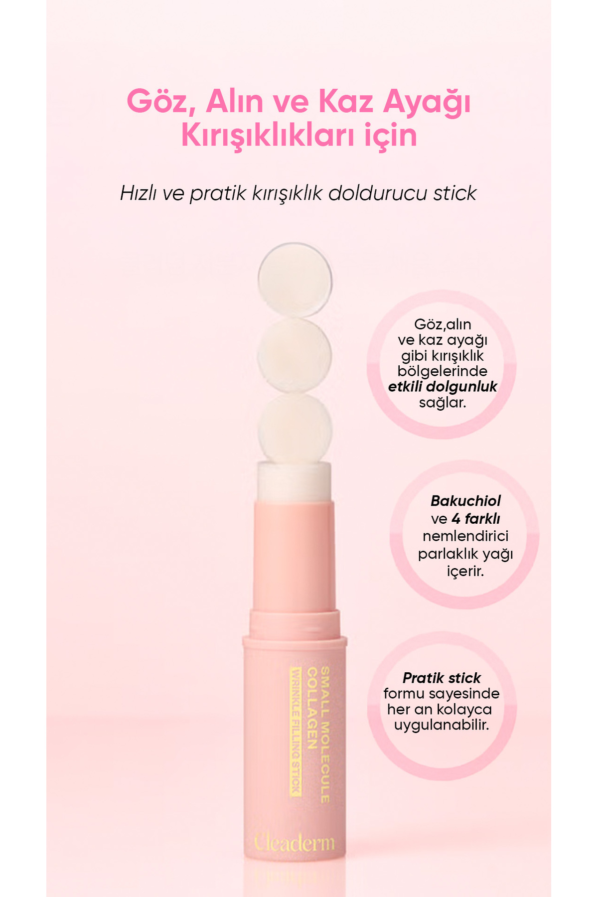 Cleaderm Nemlendirici ve Kırışıklık Karşıtı Stick Balm Collagen Filling Stick - Görsel 2