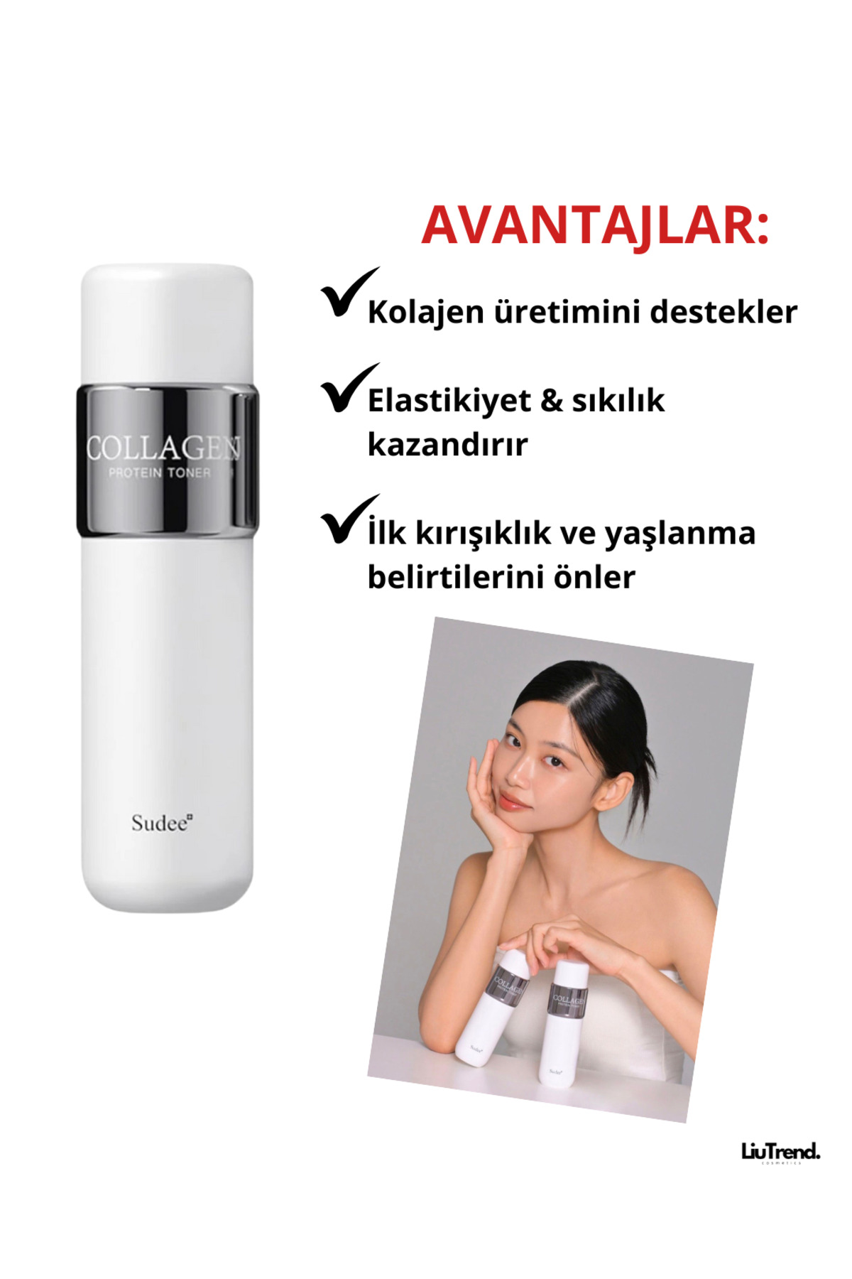 Sudee Collagen Protein Toner 150 ml Nemlendirici ve Besleyici Kolajen Tonik - Görsel 3