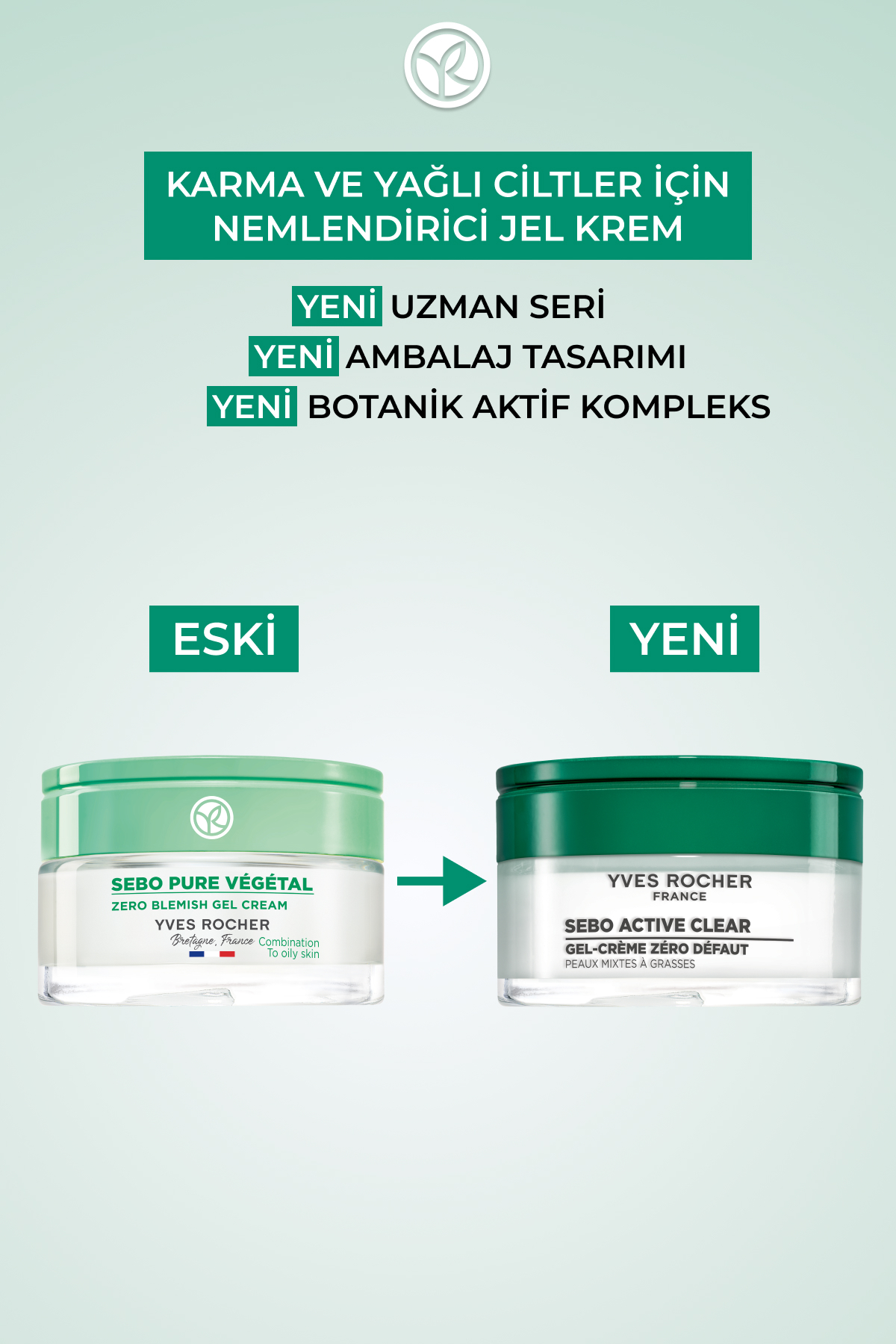 Yves Rocher Karma/Yağlı Cilt Nemlendirici Krem-Çinko&Salisilik Asit-Sebo Active Clear Botanik Kompleks-50ml - Görsel 3