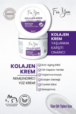 For You Gold Dolgunlaştırıcı, Yaşlanma Ve Kırışıklık Karşıtı Anti-aging Etkili Collagen Cilt Bakım Kremi 50 ml