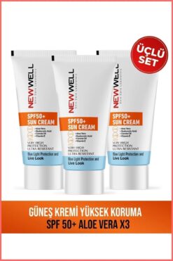 New Well 3x Güneş Kremi Yüksek Koruma Spf 50 (ALOE VERA)