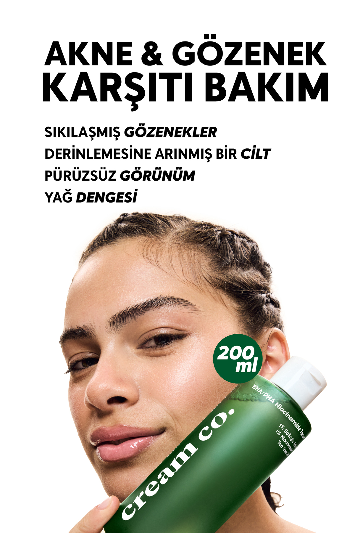 Cream Co. Akne & Leke Karşıtı Yağ Dengeleyici Temizleyici Arındıcı İkili (Niacinamide + Çay Ağacı Yağı) - Görsel 3