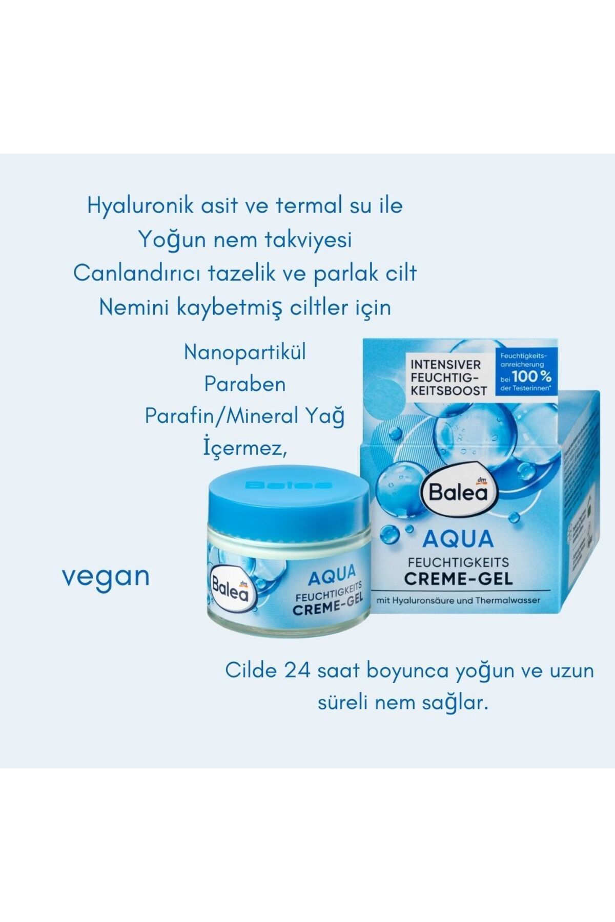 BALEA YÜZ KREMİ JEL AQUA 50 ML ALMAN KALİTESİ - Görsel 2