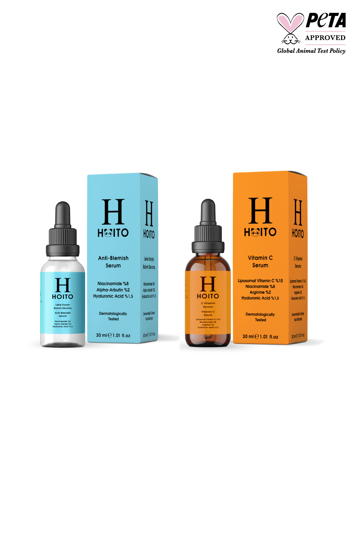 Hoito Leke Karşıtı Bakım Serumu 30ml & C Vitamini Serumu 30ml 2'li Set