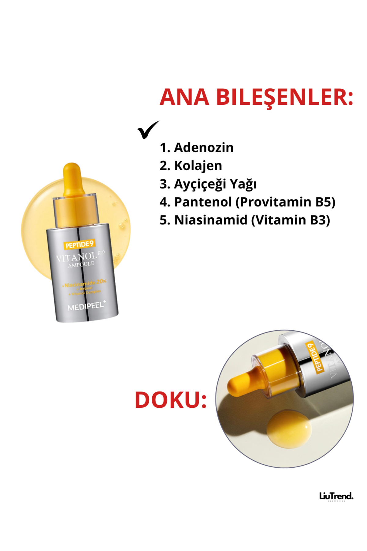 Medipeel Peptide 9 Vitanol Ampoule Pro 30 Ml Peptit Ve %20 Niasinamid İçeren Lifting Ampulü - Görsel 2